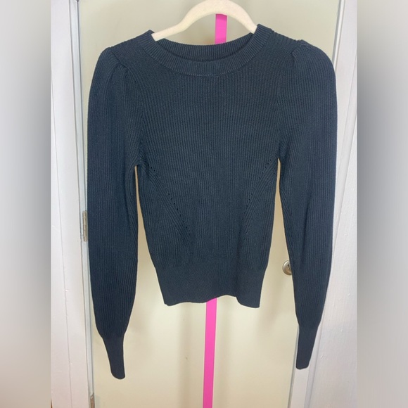 Abercrombie & Fitch Sweaters - ABERCROMBIE & FITCH BLACK RIBBED PULLOVER SWEATER